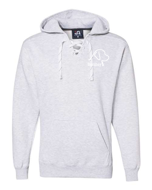 Ash Rope Tie V-Neck Hoodie