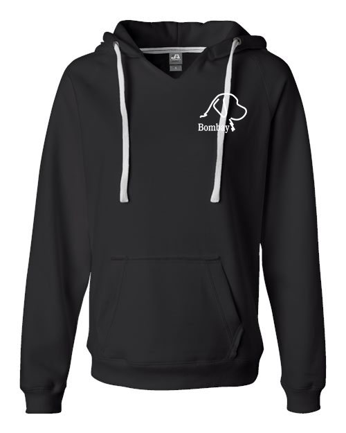 Black V-Neck Hoodie