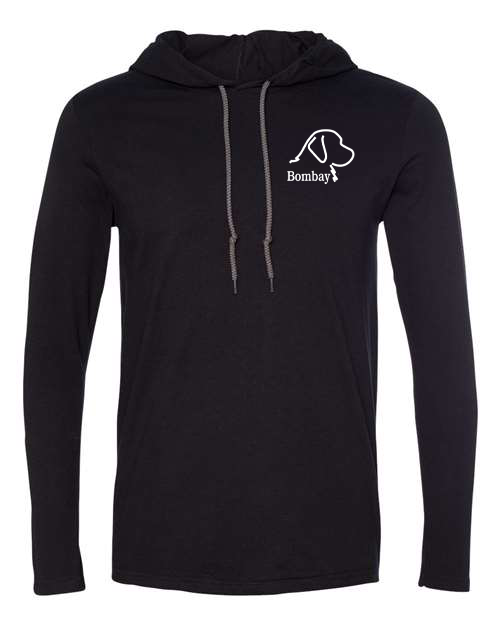 Black  - Long Sleeve Hooded Tee