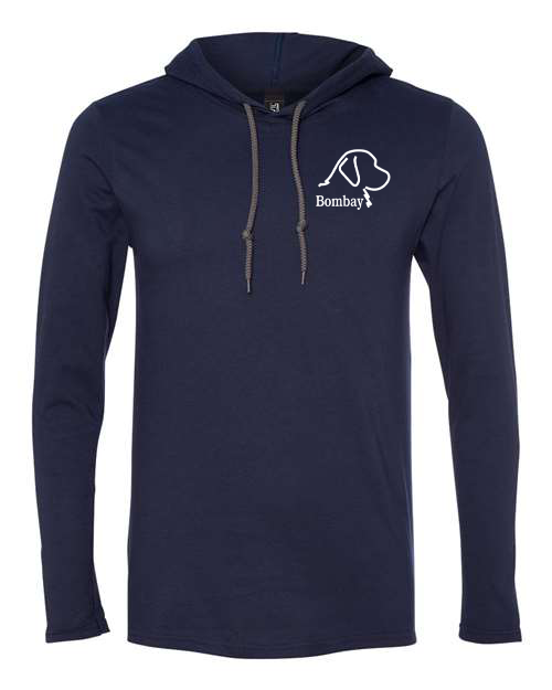 Navy - Long Sleeve Hooded Tee