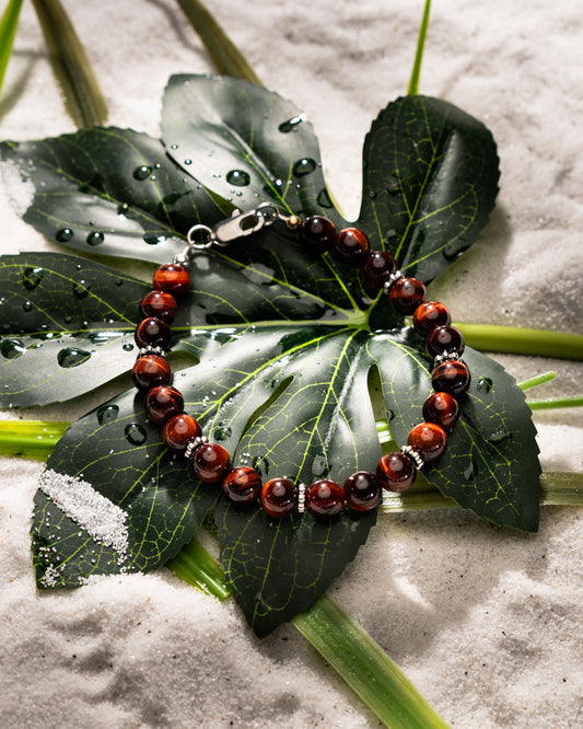 Bombay & Adria - Sunburst and Red Pearl Bracelet