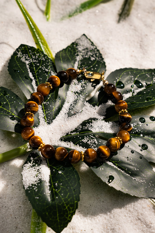 Bombay & Adria - Sunburst and Brown Pearl Bracelet