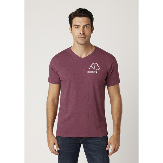 Maroon Heather V-Neck