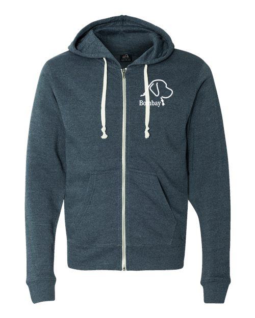 Navy Tri Blend - Full Zip-Up