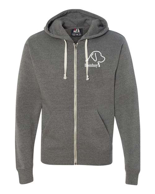 Smoke Tri Blend - Full Zip-Up